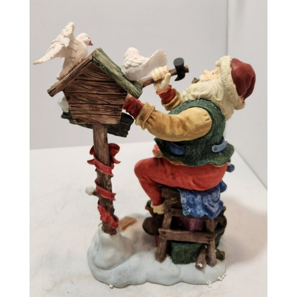Vintage Ceramic Santa Building Birdhouse Collectible Figurine Made for Walmart - Picture 5 of 16